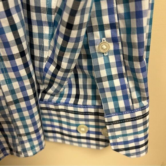 Banana Republic plaid cotton button down shirt L - Picture 3 of 5